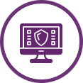 Icon of computer monitor representing the fast-response managed services in Portland / Vancouver metro area.
