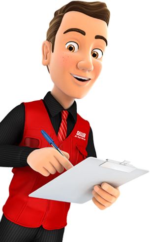 IT consultant with red shirt and clipboard ready to discuss your IT problems.