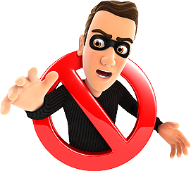 image of cyber-criminal getting stopped because you dont have