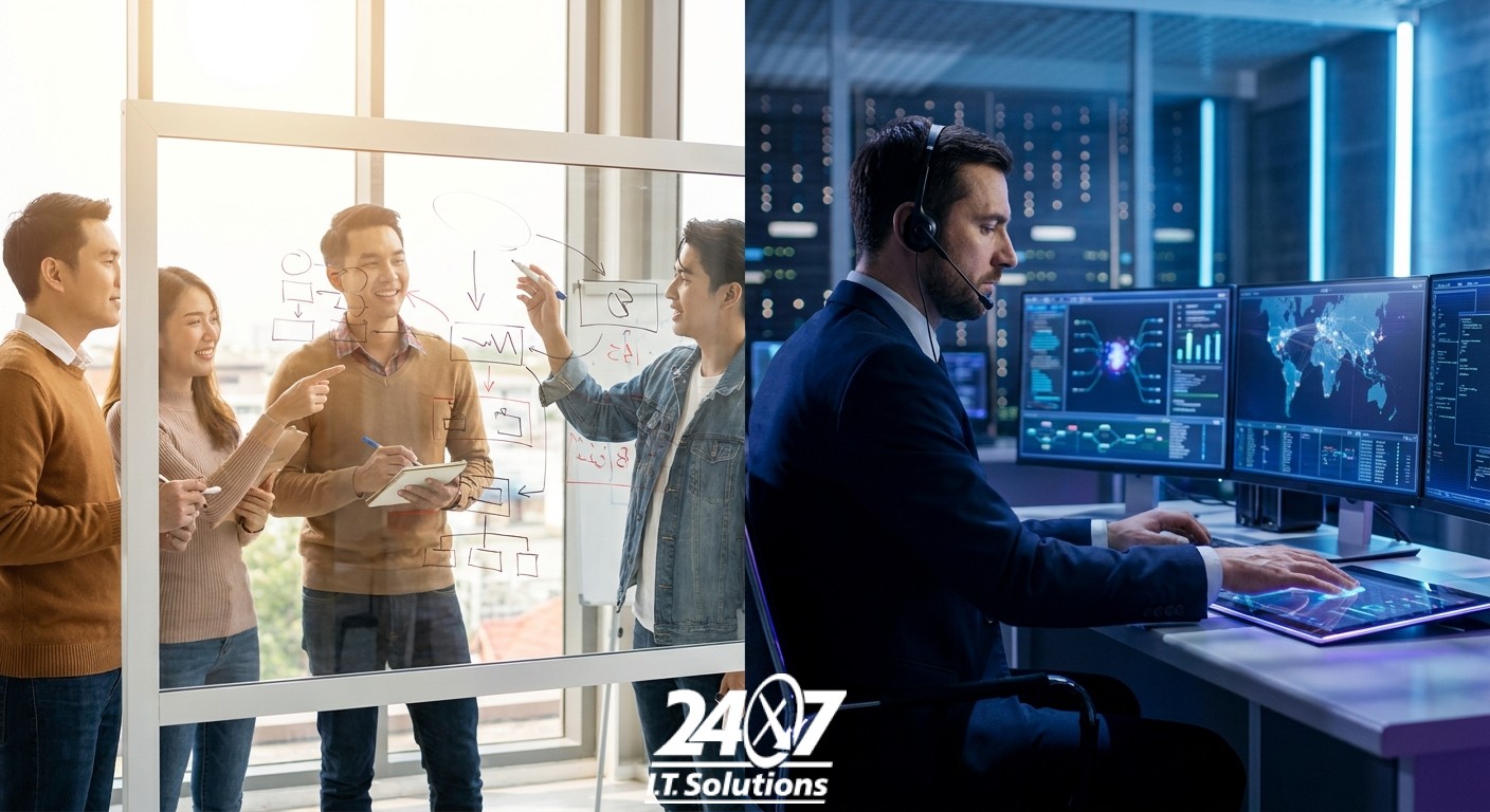 Staff Augmentation Vs Managed Services from 24x7 I.T. Solutions